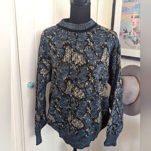 VTG Colore Italia Italy Sweater M Eclectic Grandpa Granny Chic Cozycore 90s
